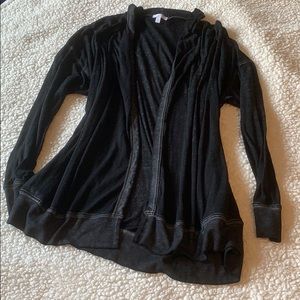 Abound black distressed tunic